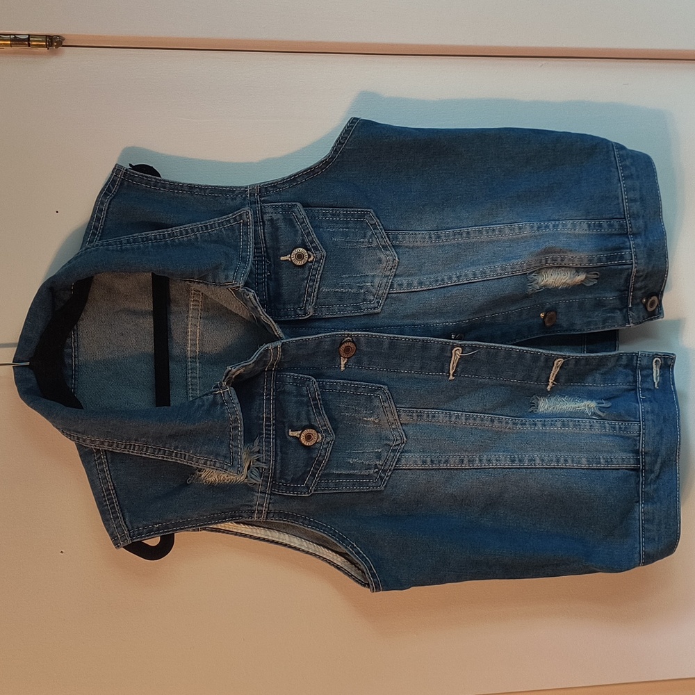 Denim Sleeveless Jean Jacket